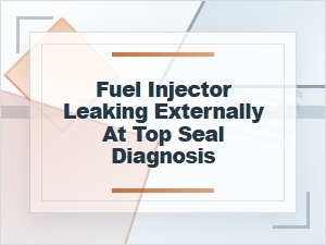 How to Diagnose a Fuel Injector Leak at the Top Seal